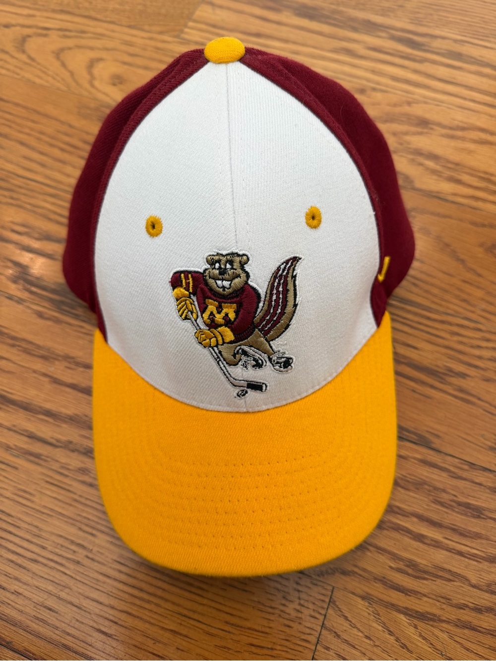 Zephyr Maroon White Gold Minnesota Golden Gophers Hockey Mascot Trucker Hat